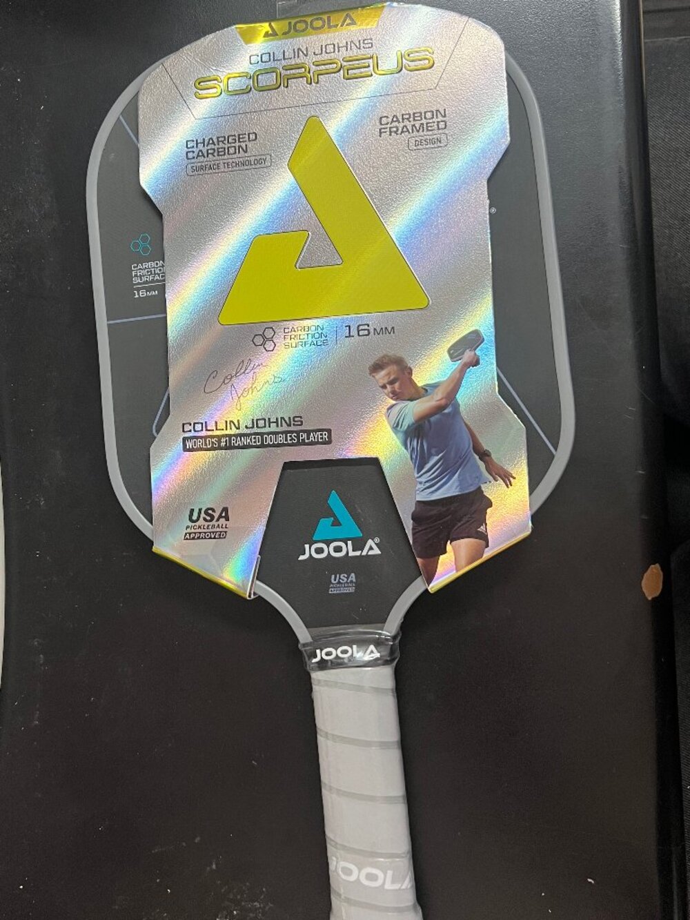 JOOLA COLLIN JOHNS SCORPEPUS PICKLEBALL PADDLE CARBON 16mm
